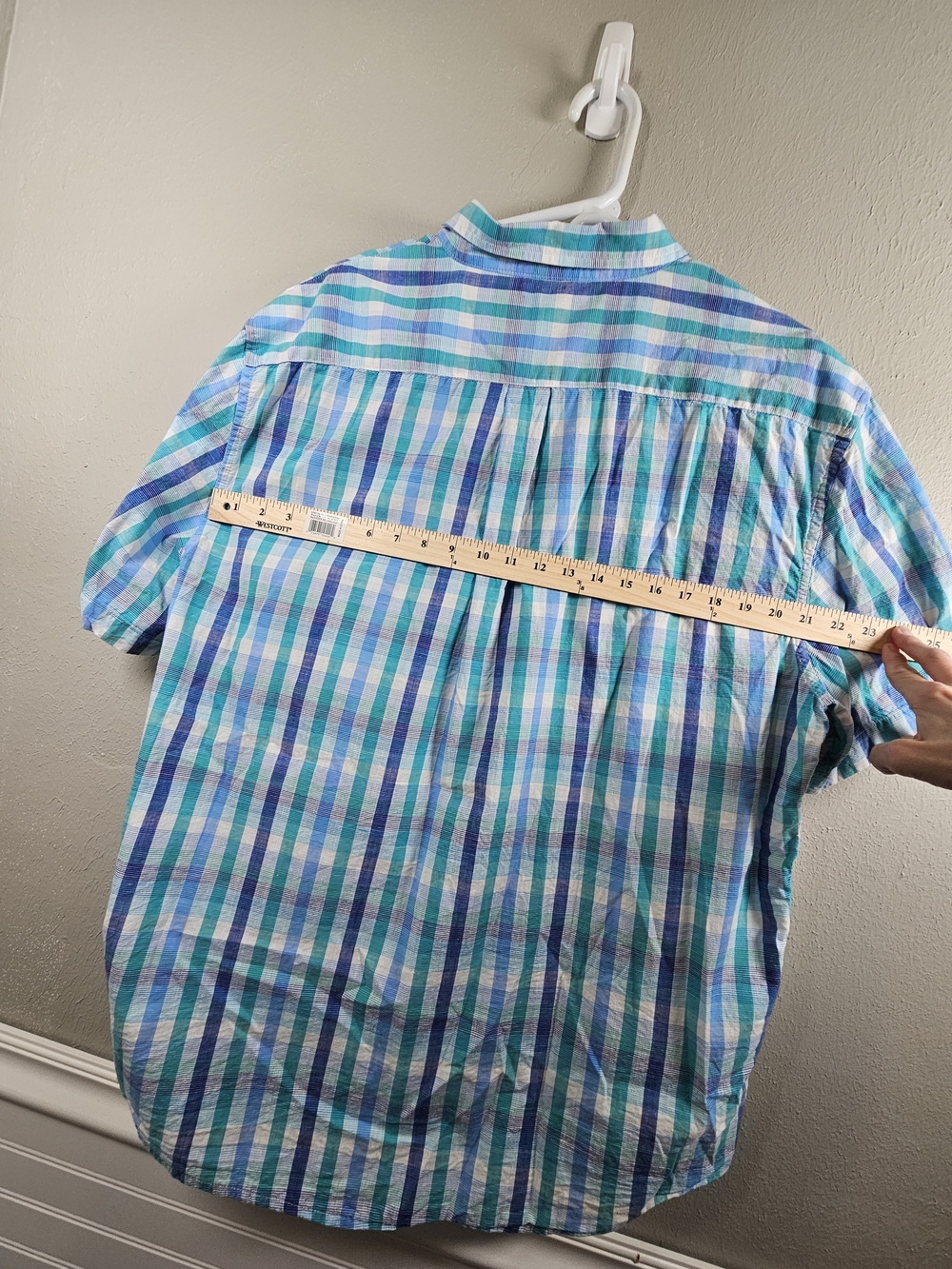 Polo by Ralph Lauren Blue & Green Plaid Short-Sleeve Button-Down Shirt - Picture 5 of 6